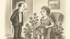 Anekdots: Kaimiņiene, kāpēc pērc puķes podiņos?