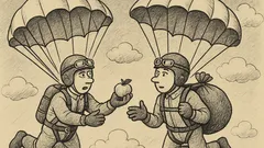 Anekdots: Lido divi izpletņlēcēji…