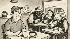 Joks: Kravas auto šoferis apstājas kafejnīcā…