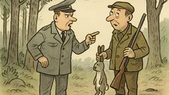 Joks: Inspektors mežā pieķer mednieku ar zaķi