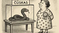 Joks: Sievai aizgāja uz čūsku izstādi