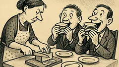 Joks: Taupīga saimniece griež gaļu plānāk