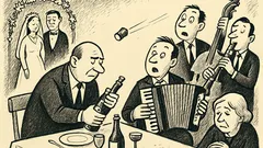 Joks: Kāzās viesis atkorķē šampanieti, trāpa muzikantam