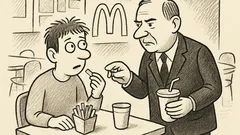 Joks: Sēžu McDonald’s, pienāk prezidents Bērziņš