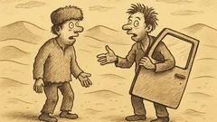 Anekdote: Divi trakie satiekas tuksnesī...