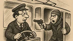 Joks: Mendelis vada tramvaju, pēkšņi ienāk bandīts