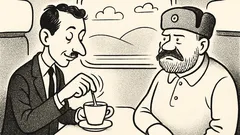 Joks: Francūzis un krievs vienā vilciena kupejā