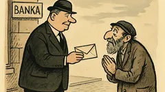 Joks: Baņķieris Kons iedod nabagam aploksni