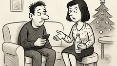 Joks: — Nu, cik iztērēji par Jaungadu?