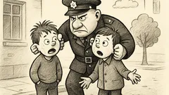 Anekdots: Divi bērni stāsta jokus policistam