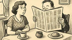 Anekdots: Mīļais, kāpēc galva avīzē?