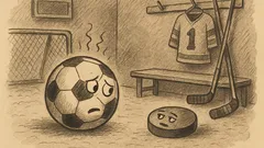 Anekdote: Žēlojas futbola bumba hokeja ripai