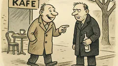 Joks: Pēteri, ejam iedzert kafiju!