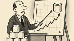 Joks: Vērtspapīru tirgū vislabāk kotējas tualetes papīrs