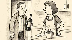 Anekdote: Mīļais, nopērc pudeli vīna gatavošanai…