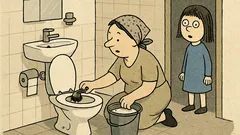 Anekdots: Mamma mazgā tualeti pirms Ziemassvētkiem