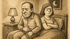 Anekdots: Mīļā, man sāp vēders...