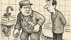 Anekdots: izsauc santehniķi — “kurš muļķis?”