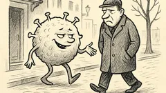 Joks: Pa ielu vazājas gripa...