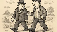 Anekdote: Divi vīri iet pa ceļu...