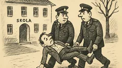 Joks: Divi policisti atrod līķi pie skolas