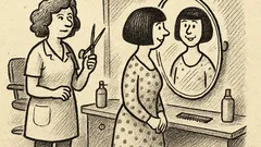 Joks: Sieviete iznāk no frizētavas...