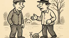 Joks: Satiekas divi draugi uz ielas