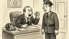 Anekdote: Bankas direktora kabinetā ienāk seržants