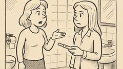 Joks: Divas gaišmates runā par testu