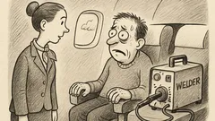 Joks: Stjuarte jautā satrauktam pasažierim...