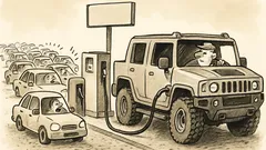 Anekdote: Pie sūkņa piestāj milzīgs Hummer