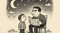 Anekdots: Tēti, kāpēc Mēness lielāks?