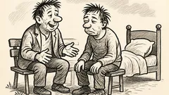 Joks: Divi sliņķi sēž un pļāpā…