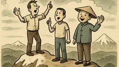 Joks: Rumānis, anglis un ķīnietis uzkāpa kalnā