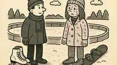 Joks: Vai šodien nāksi slidot?