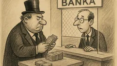 Joks: Pie bankas letes pienāk miljonārs