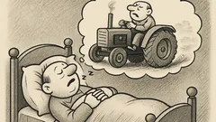 Anekdots: – Guli? Ceļoju ar traktoru!