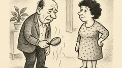 Joks: «Man sāk izkrist mati,» saka vīrs