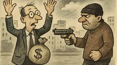 Anekdots: Polsonam uz ielas uzbrūk laupītājs