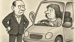 Joks: Anna, kāpēc neskaties sānu spoguļos?