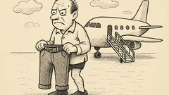 Anekdots: No lidmašīnas izkāpj Jānis ar biksēm rokās