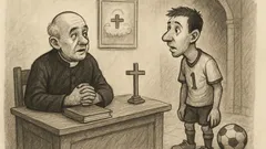 Joks: Pie mācītāja atnāk futbolists...