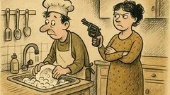 Anekdote: Kāpēc sievas nešauj trauku mazgāšanā?