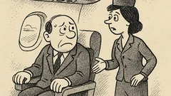 Anekdots: Stjuarte jautā satrauktam pasažierim par lidošanu