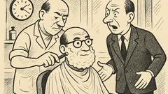 Anekdote: Direktors ieiet frizētavā un ierauga Mendeli