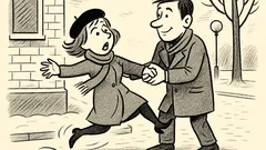 Joks: Paslīdēju uz ledainas ietves, bet viņš