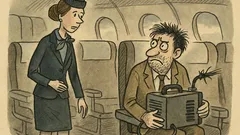 Anekdote: Stjuarte vaicā satrauktam pasažierim lidmašīnā
