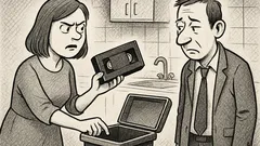 Anekdots: Sieva atrod kāzu videokaseti miskastē