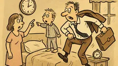 Anekdots: Mammu, pulkstenis rāda 8:30!