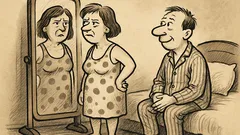 Joks: Sieva stāv pie spoguļa...